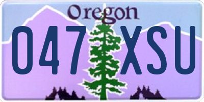 OR license plate 047XSU