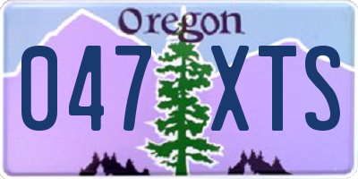 OR license plate 047XTS