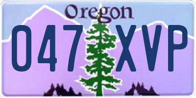 OR license plate 047XVP