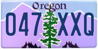 OR license plate 047XXQ
