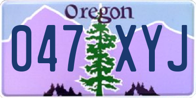 OR license plate 047XYJ