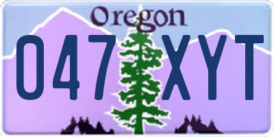 OR license plate 047XYT
