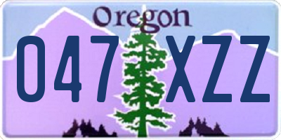 OR license plate 047XZZ
