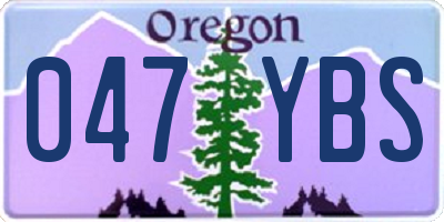 OR license plate 047YBS