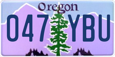OR license plate 047YBU