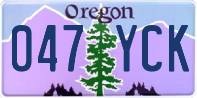 OR license plate 047YCK