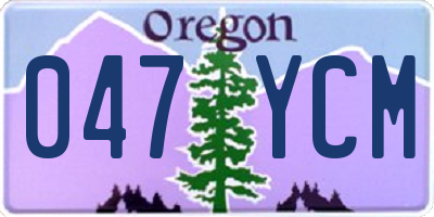 OR license plate 047YCM