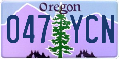 OR license plate 047YCN
