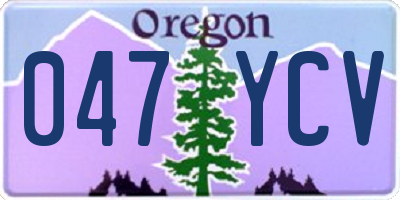 OR license plate 047YCV