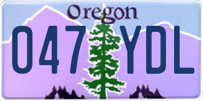 OR license plate 047YDL
