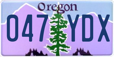 OR license plate 047YDX
