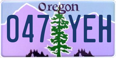 OR license plate 047YEH