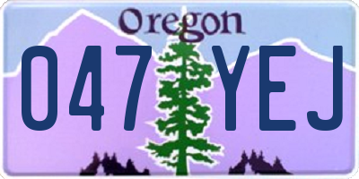 OR license plate 047YEJ