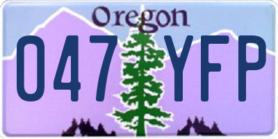 OR license plate 047YFP