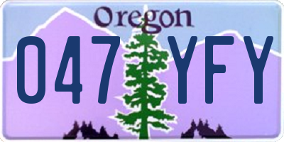 OR license plate 047YFY