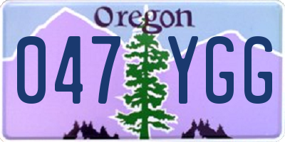 OR license plate 047YGG