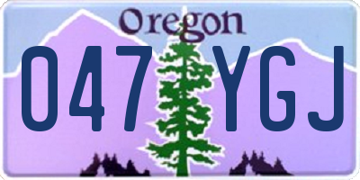 OR license plate 047YGJ