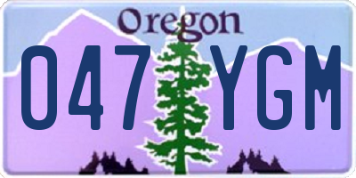 OR license plate 047YGM