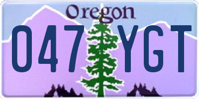 OR license plate 047YGT