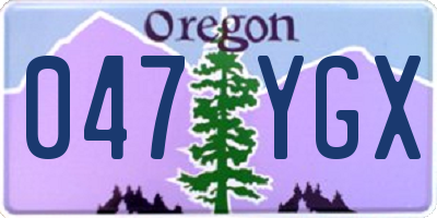 OR license plate 047YGX