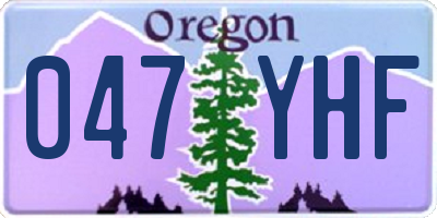 OR license plate 047YHF
