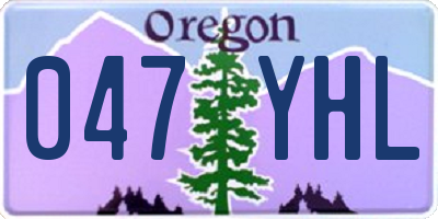 OR license plate 047YHL