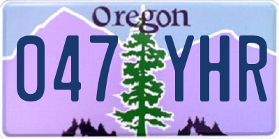 OR license plate 047YHR