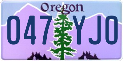 OR license plate 047YJO