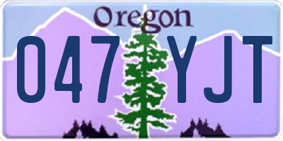 OR license plate 047YJT