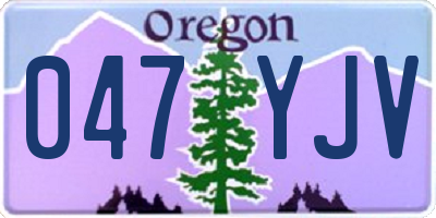OR license plate 047YJV