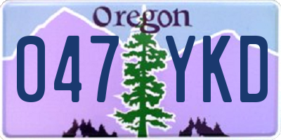 OR license plate 047YKD
