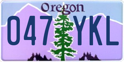 OR license plate 047YKL