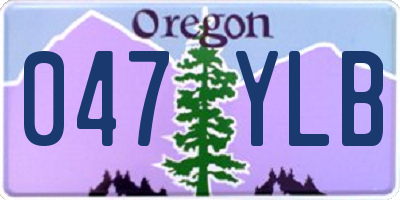 OR license plate 047YLB