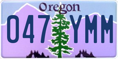 OR license plate 047YMM