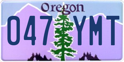 OR license plate 047YMT