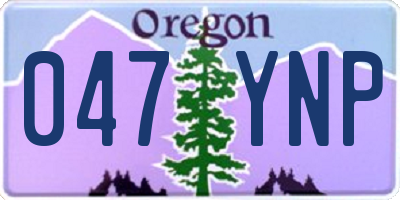 OR license plate 047YNP
