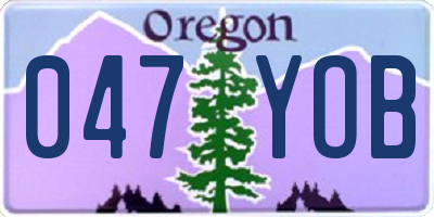 OR license plate 047YOB