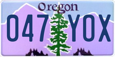 OR license plate 047YOX