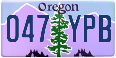 OR license plate 047YPB
