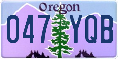 OR license plate 047YQB
