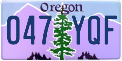OR license plate 047YQF