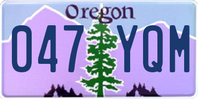 OR license plate 047YQM