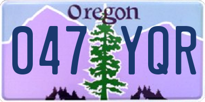 OR license plate 047YQR