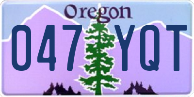 OR license plate 047YQT