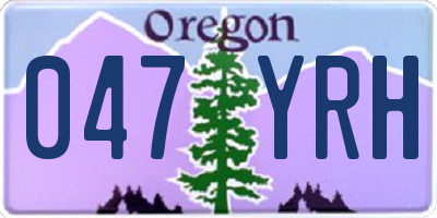 OR license plate 047YRH