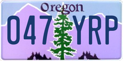 OR license plate 047YRP