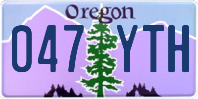 OR license plate 047YTH