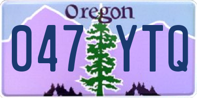 OR license plate 047YTQ