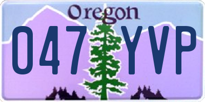 OR license plate 047YVP
