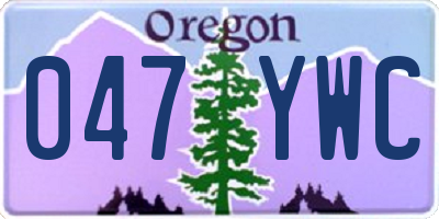OR license plate 047YWC
